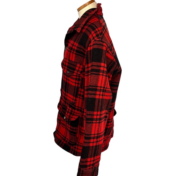 Pendleton 100% Virgin Wool Cruiser Hunting Jacket in Red and Black Plaid Medium - Picture 2 of 11